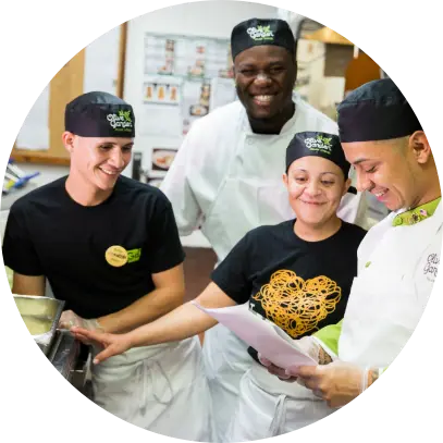 Olive Garden career opportunities team working in kitchen
